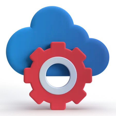 Cloud Setting  3D Icon