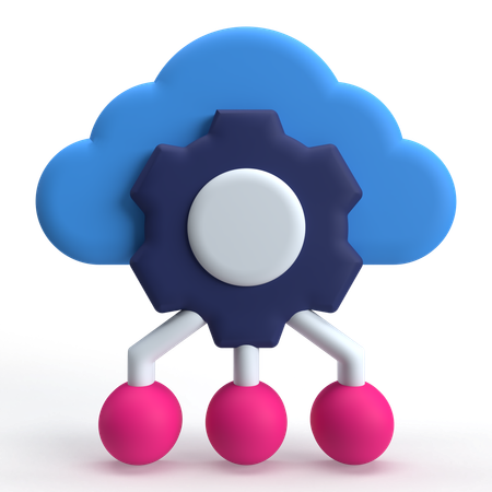 Cloud Setting  3D Icon