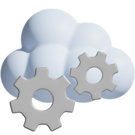 Cloud Setting  3D Icon