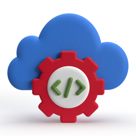 Cloud Setting  3D Icon