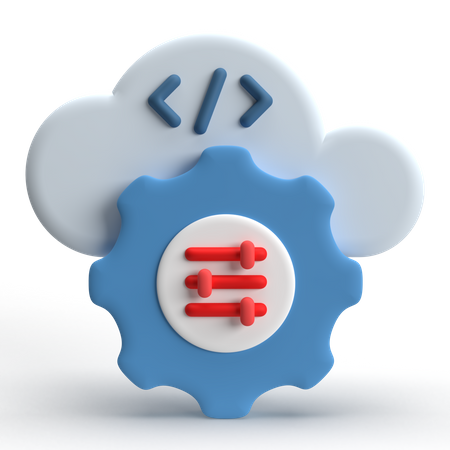 Cloud Setting  3D Icon