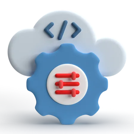 Cloud Setting  3D Icon