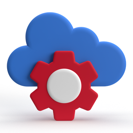 Cloud Setting  3D Icon