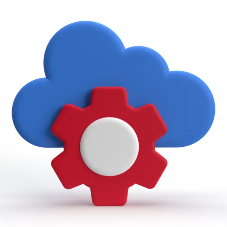 Cloud Setting  3D Icon