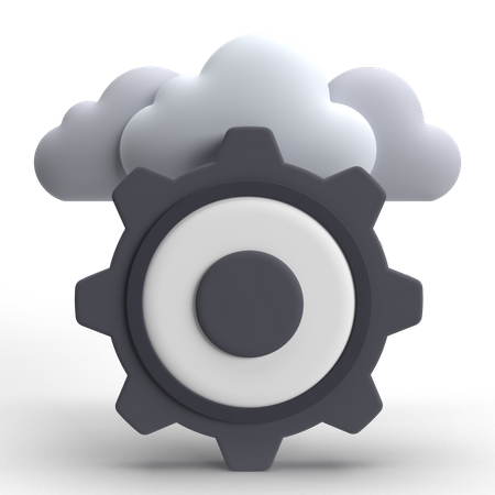 Cloud Setting  3D Icon