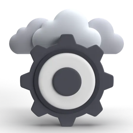 Cloud Setting  3D Icon