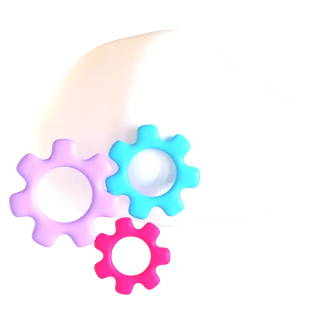 Cloud Setting  3D Icon