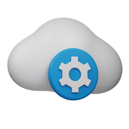 Cloud Setting  3D Icon