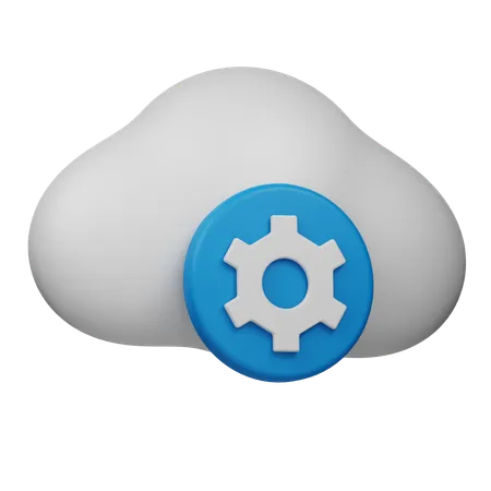 Cloud Setting  3D Icon