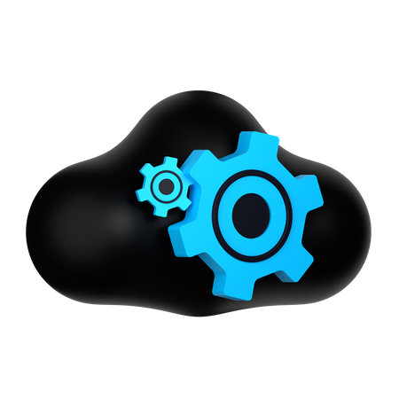 Cloud Setting  3D Icon