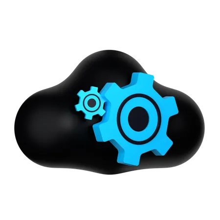 Cloud Setting  3D Icon