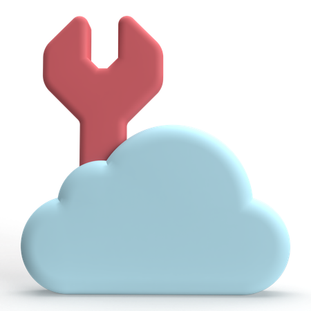 Cloud Setting  3D Icon