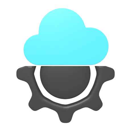 Cloud Setting  3D Icon