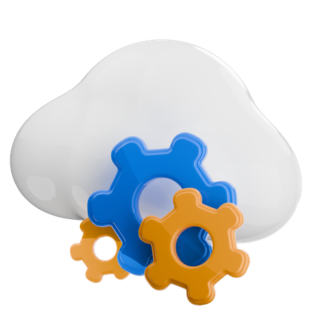 Cloud Setting  3D Icon