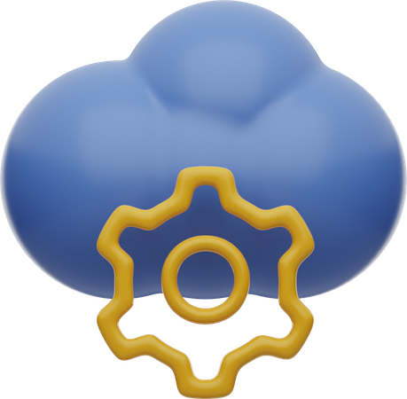 Cloud Setting  3D Icon