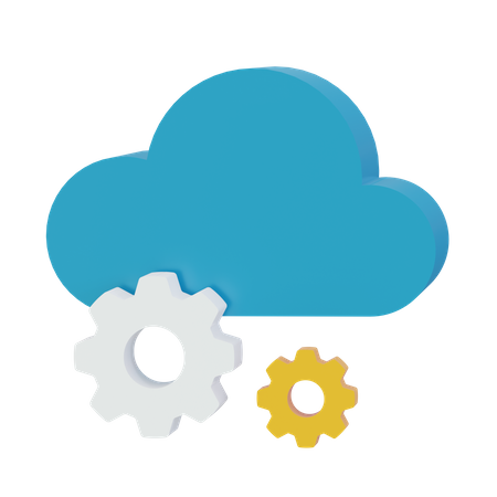 Cloud Setting  3D Icon