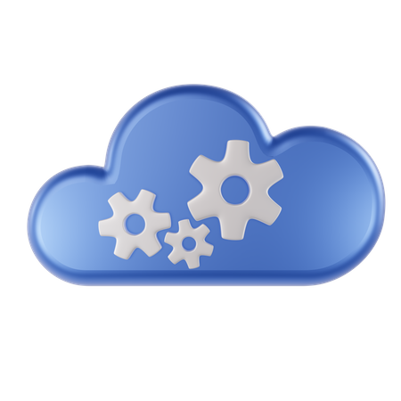 Cloud Setting  3D Icon