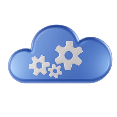 Cloud Setting Technology 3 D Icon Set 3D Icon