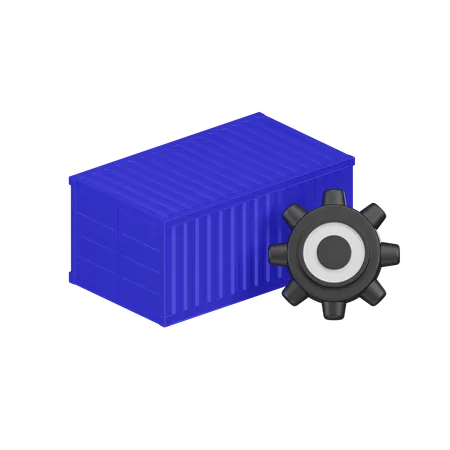 Revolutionize Projects With A 3 D Cloud Container Operation Icon Symbolizing Seamless And Efficient Data Management Ideal For Web Presentations And Cutting Edge Tech Designs 3D Icon