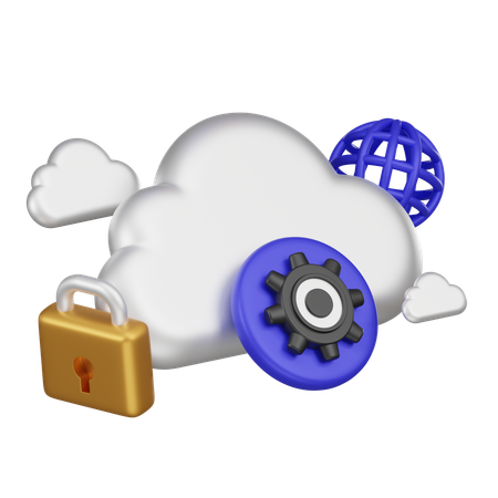 Cloud Settings  3D Icon