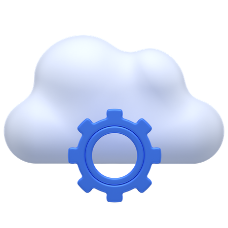 Cloud Settings  3D Icon