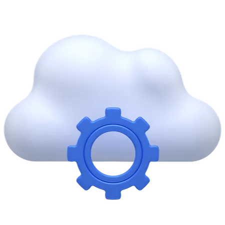 Cloud Settings  3D Icon