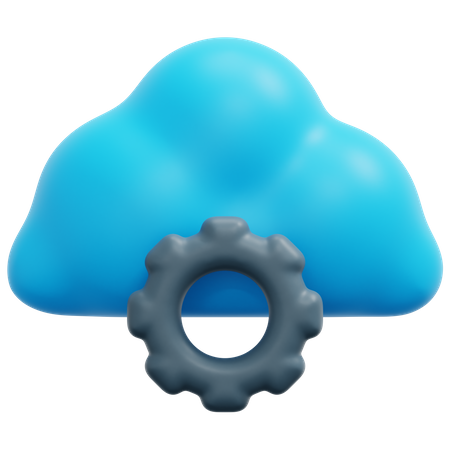 Cloud Settings  3D Icon