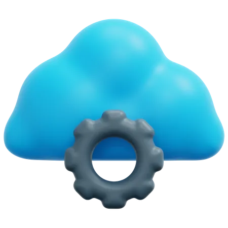Cloud Settings  3D Icon