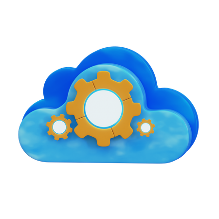 Cloud Settings Gear  3D Icon