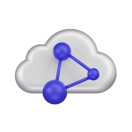 Cloud Share  3D Icon