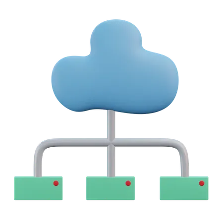 Share Cloud Computing 3 D Icon Illustration With Transparent Background 3D Icon