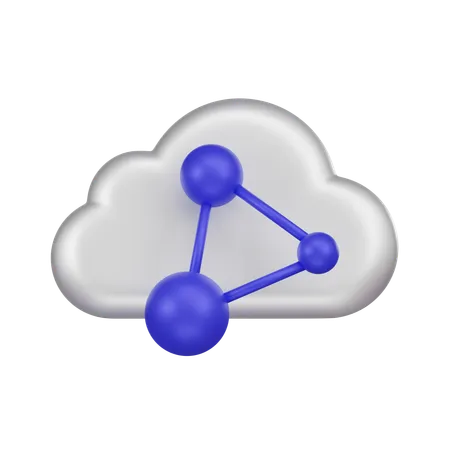 Cloud Share  3D Icon