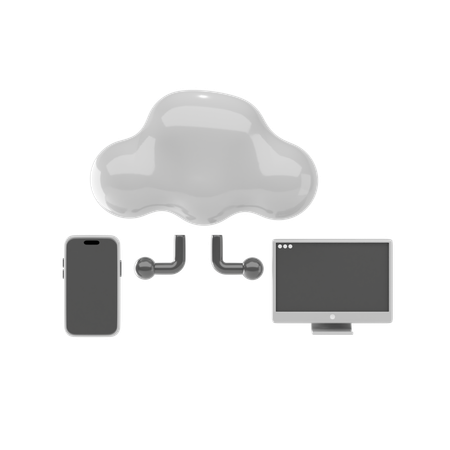 Cloud Share  3D Icon