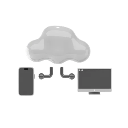 Cloud Share  3D Icon