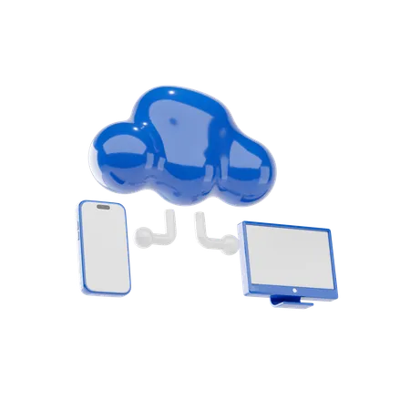 Cloud Share  3D Icon