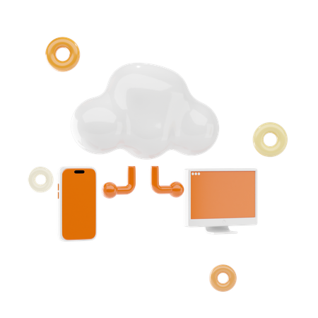 Cloud Share  3D Icon