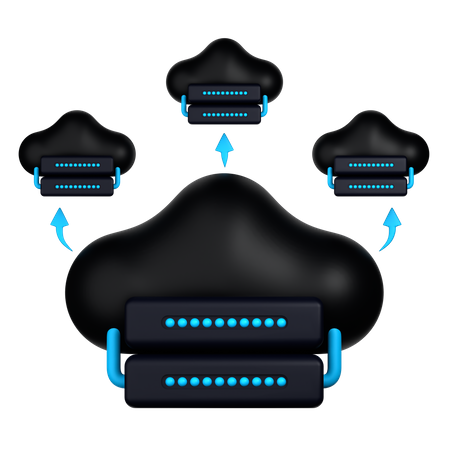 Cloud Share  3D Icon