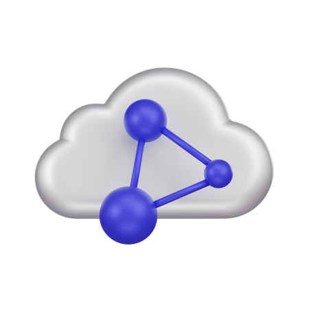 Cloud Share  3D Icon