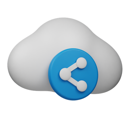Cloud Share  3D Icon