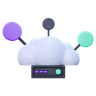 cloud share 3d illustration