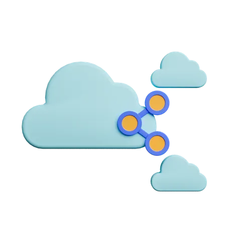 Cloud Share 3 D Icon 3D Icon