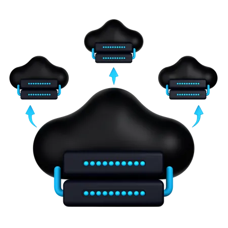 Cloud Share  3D Icon