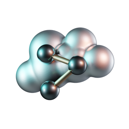 Cloud Share Service  3D Icon