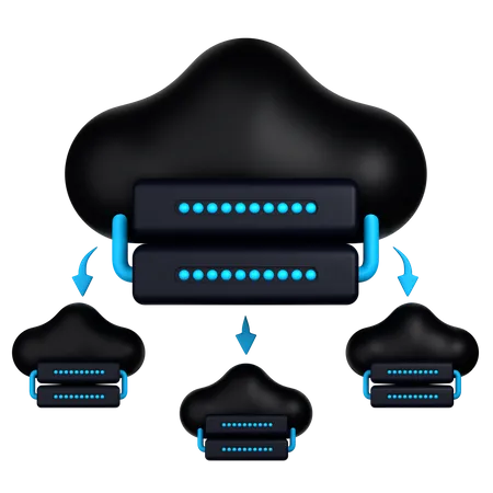 Cloud Shared  3D Icon