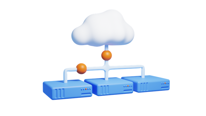 Cloud Sharing  3D Icon