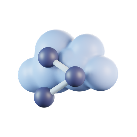 Cloud Sharing  3D Icon