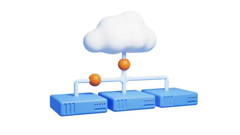 Cloud Sharing 3D Icon