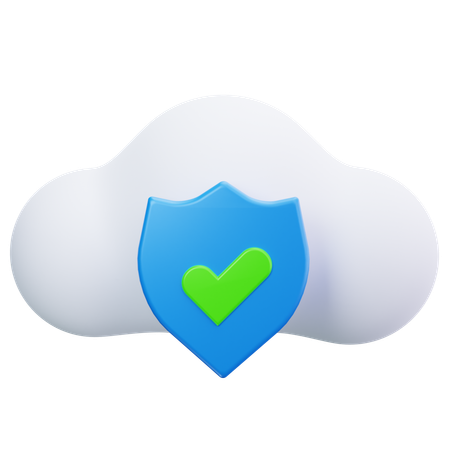 Cloud Shield  3D Icon