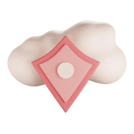 Cloud Shield  3D Icon