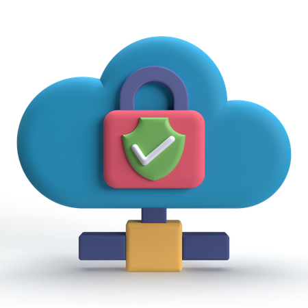 Cloud Shield  3D Icon